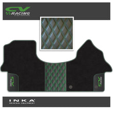 Load image into Gallery viewer, Mercedes Benz Sprinter INKA CV Racing Bentley Leatherette Front Tailored Carpet Mat Black MY18 To Present