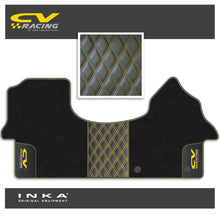 Load image into Gallery viewer, Mercedes Benz Sprinter INKA CV Racing Bentley Leatherette Front Tailored Carpet Mat Black MY18 To Present