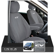 Load image into Gallery viewer, W447 Mercedes Benz Vito V-Class INKA Front 1+1 Tailored Waterproof Seat Covers Grey MY-15-20 - CV Professional Embroidery
