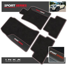Load image into Gallery viewer, MINI Cooper R56 Tailored Car Mats (Front & Rear Set) with Premium Carpet & OEM Leatherette Fits MY 2007-2013