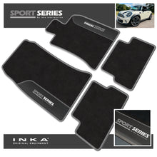 Load image into Gallery viewer, MINI Cooper R56 Tailored Car Mats (Front & Rear Set) with Premium Carpet & OEM Leatherette Fits MY 2007-2013
