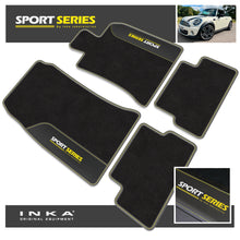Load image into Gallery viewer, MINI Cooper R56 Tailored Car Mats (Front & Rear Set) with Premium Carpet & OEM Leatherette Fits MY 2007-2013
