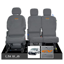 Load image into Gallery viewer, Peugeot Partner MK2 Front Inka Fully Tailored Waterproof Seat Covers Grey MY08-17