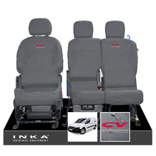Load image into Gallery viewer, Peugeot Partner MK2 Front Inka Fully Tailored Waterproof Seat Covers Grey MY08-17