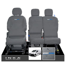 Load image into Gallery viewer, Peugeot Partner MK2 Front Inka Fully Tailored Waterproof Seat Covers Grey MY08-17