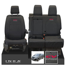 Load image into Gallery viewer, Peugeot Expert INKA Front 1+2 Tailored Waterproof Seat Covers Black MY16 onwards
