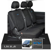 Load image into Gallery viewer, INKA Mercedes Benz Vito , V Class W447 Rear Crew Cab Waterproof Seat Covers Black (Choice of 7 Colours)