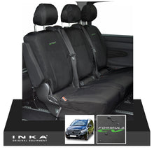Load image into Gallery viewer, INKA Mercedes Benz Vito , V Class W447 Rear Crew Cab Waterproof Seat Covers Black (Choice of 7 Colours)
