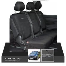 Load image into Gallery viewer, INKA Mercedes Benz Vito , V Class W447 Rear Crew Cab Waterproof Seat Covers Black (Choice of 7 Colours)