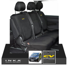 Load image into Gallery viewer, INKA Mercedes Benz Vito , V Class W447 Rear Crew Cab Waterproof Seat Covers Black (Choice of 7 Colours)