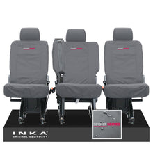 Load image into Gallery viewer, VW Transporter Shuttle T6.1, T6 Rear 1+1+1 Tailored Waterproof Seat Covers Grey MY-15-23