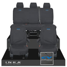 Load image into Gallery viewer, VW Transporter T6.1, T6, T5.1 INKA Front & Rear Tailored Waterproof Seat Covers Black MY 10-24