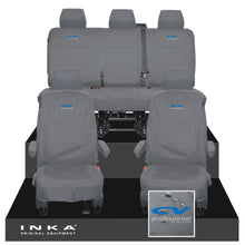 Load image into Gallery viewer, VW Transporter T6.1, T6, T5.1 INKA Front & Rear Tailored Waterproof Seat Covers Grey MY 10-24