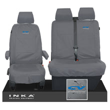 Load image into Gallery viewer, VW Transporter T6.1,T6,T5.1 INKA Front Set 1+2 Tailored Waterproof Seat Covers Grey