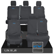 Load image into Gallery viewer, VW Transporter T6.1, T6, T5.1 Front 1+2 & Rear 2+1 Tailored Waterproof Seat Covers Black MY-10-24
