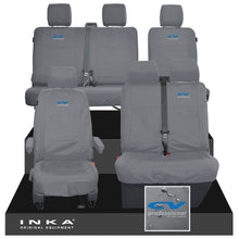Load image into Gallery viewer, VW Transporter T6.1, T6, T5.1 Front 1+2 & Rear 2+1 Tailored Waterproof Seat Covers Grey MY-10-24