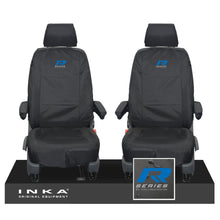 Load image into Gallery viewer, VW Transporter Shuttle T6.1, T6 Front 1+1 Tailored Waterproof Seat Covers Black MY-15-23