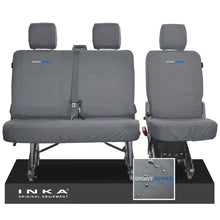 Load image into Gallery viewer, VW Transporter T6.1, T6 INKA Rear Set 2+1 Tailored Waterproof Seat Covers Grey