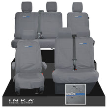 Load image into Gallery viewer, VW Transporter T6.1, T6, T5.1 Front 1+2 & Rear 2+1 Tailored Waterproof Seat Covers Grey MY-10-24