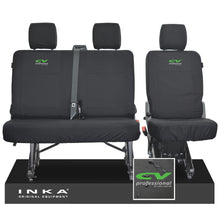 Load image into Gallery viewer, VW Transporter T6.1, T6 INKA Rear Set 2+1 Tailored Waterproof Seat Covers Black