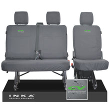 Load image into Gallery viewer, VW Transporter T6.1, T6 INKA Rear Set 2+1 Tailored Waterproof Seat Covers Grey