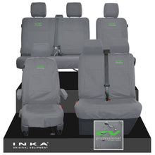 Load image into Gallery viewer, VW Transporter T6.1, T6, T5.1 Front 1+2 & Rear 2+1 Tailored Waterproof Seat Covers Grey MY-10-24