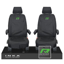 Load image into Gallery viewer, VW Transporter Shuttle T6.1, T6 Front 1+1 Tailored Waterproof Seat Covers Black MY-15-23