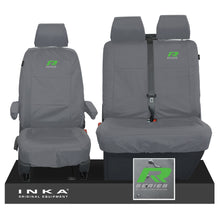 Load image into Gallery viewer, VW Transporter Shuttle T6.1, T6 Front 1+2 Tailored Waterproof Seat Covers Grey MY-15-23