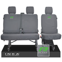 Load image into Gallery viewer, VW Transporter T6.1, T6 INKA Rear Set 2+1 Tailored Waterproof Seat Covers Grey