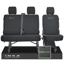 Load image into Gallery viewer, VW Transporter T6.1, T6 INKA Rear Set 2+1 Tailored Waterproof Seat Covers Black