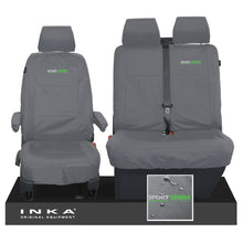 Load image into Gallery viewer, VW Transporter T6.1,T6,T5.1 INKA Front Set 1+2 Tailored Waterproof Seat Covers Grey