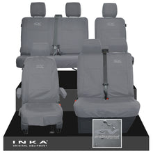 Load image into Gallery viewer, VW Transporter T6.1, T6, T5.1 Front 1+2 & Rear 2+1 Tailored Waterproof Seat Covers Grey MY-10-24