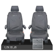 Load image into Gallery viewer, VW Transporter T6.1,T6,T5.1 INKA Front 1+1 Tailored Waterproof Seat Covers Grey