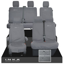 Load image into Gallery viewer, VW Transporter T6.1, T6, T5.1 Front 1+2 & Rear 2+1 Tailored Waterproof Seat Covers Grey MY-10-24