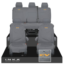 Load image into Gallery viewer, VW Transporter T6.1, T6, T5.1 INKA Front & Rear Tailored Waterproof Seat Covers Grey MY 10-24