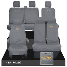 Load image into Gallery viewer, VW Transporter T6.1, T6, T5.1 Front 1+2 & Rear 2+1 Tailored Waterproof Seat Covers Grey MY-10-24