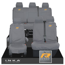 Load image into Gallery viewer, VW Transporter T6.1, T6, T5.1 Front 1+2 & Rear Triple Tailored Waterproof Seat Covers Grey MY 10-24