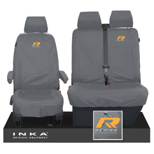 Load image into Gallery viewer, VW Transporter Shuttle T6.1, T6 Front 1+2 Tailored Waterproof Seat Covers Grey MY-15-23