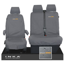 Load image into Gallery viewer, VW Transporter T6.1,T6,T5.1 INKA Front Set 1+2 Tailored Waterproof Seat Covers Grey