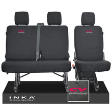 Load image into Gallery viewer, VW Transporter T6.1, T6 INKA Rear Set 2+1 Tailored Waterproof Seat Covers Black