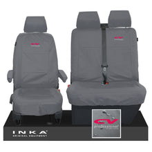 Load image into Gallery viewer, VW Transporter T6.1,T6,T5.1 INKA Front Set 1+2 Tailored Waterproof Seat Covers Grey
