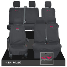 Load image into Gallery viewer, VW Transporter T6.1, T6, T5.1 Front 1+2 & Rear 2+1 Tailored Waterproof Seat Covers Black MY-10-24