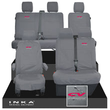 Load image into Gallery viewer, VW Transporter T6.1, T6, T5.1 Front 1+2 & Rear 2+1 Tailored Waterproof Seat Covers Grey MY-10-24