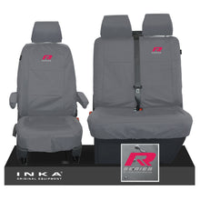 Load image into Gallery viewer, VW Transporter Shuttle T6.1, T6 Front 1+2 Tailored Waterproof Seat Covers Grey MY-15-23