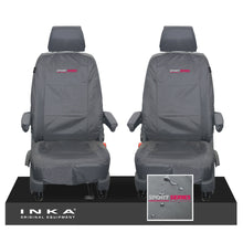 Load image into Gallery viewer, VW Transporter Shuttle T6.1, T6 Front 1+1 Tailored Waterproof Seat Covers Grey MY-15-23