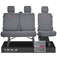 Load image into Gallery viewer, VW Transporter T6.1, T6 INKA Rear Set 2+1 Tailored Waterproof Seat Covers Grey
