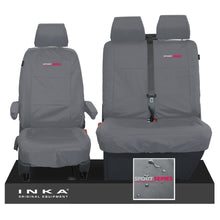 Load image into Gallery viewer, VW Transporter T6.1,T6,T5.1 INKA Front Set 1+2 Tailored Waterproof Seat Covers Grey