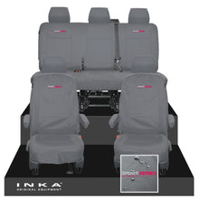 Load image into Gallery viewer, VW Transporter T6.1, T6, T5.1 INKA Front & Rear Tailored Waterproof Seat Covers Grey MY 10-24
