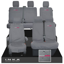 Load image into Gallery viewer, VW Transporter T6.1, T6, T5.1 Front 1+2 & Rear 2+1 Tailored Waterproof Seat Covers Grey MY-10-24