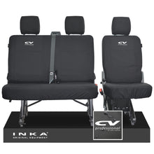 Load image into Gallery viewer, VW Transporter T6.1, T6 INKA Rear Set 2+1 Tailored Waterproof Seat Covers Black